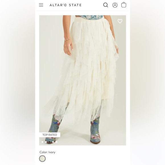 Altar’d State Nia tulle waterfall skirt. - Picture 2 of 5